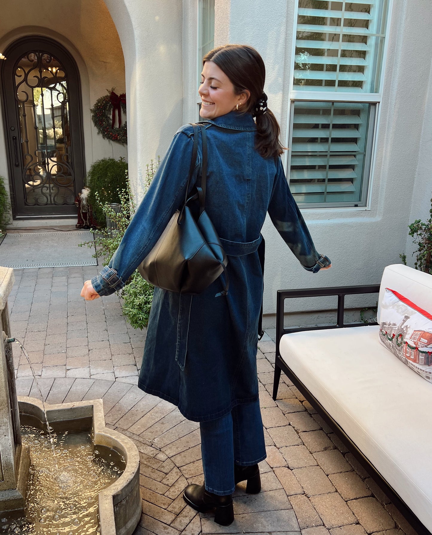 Macy Denim Trench