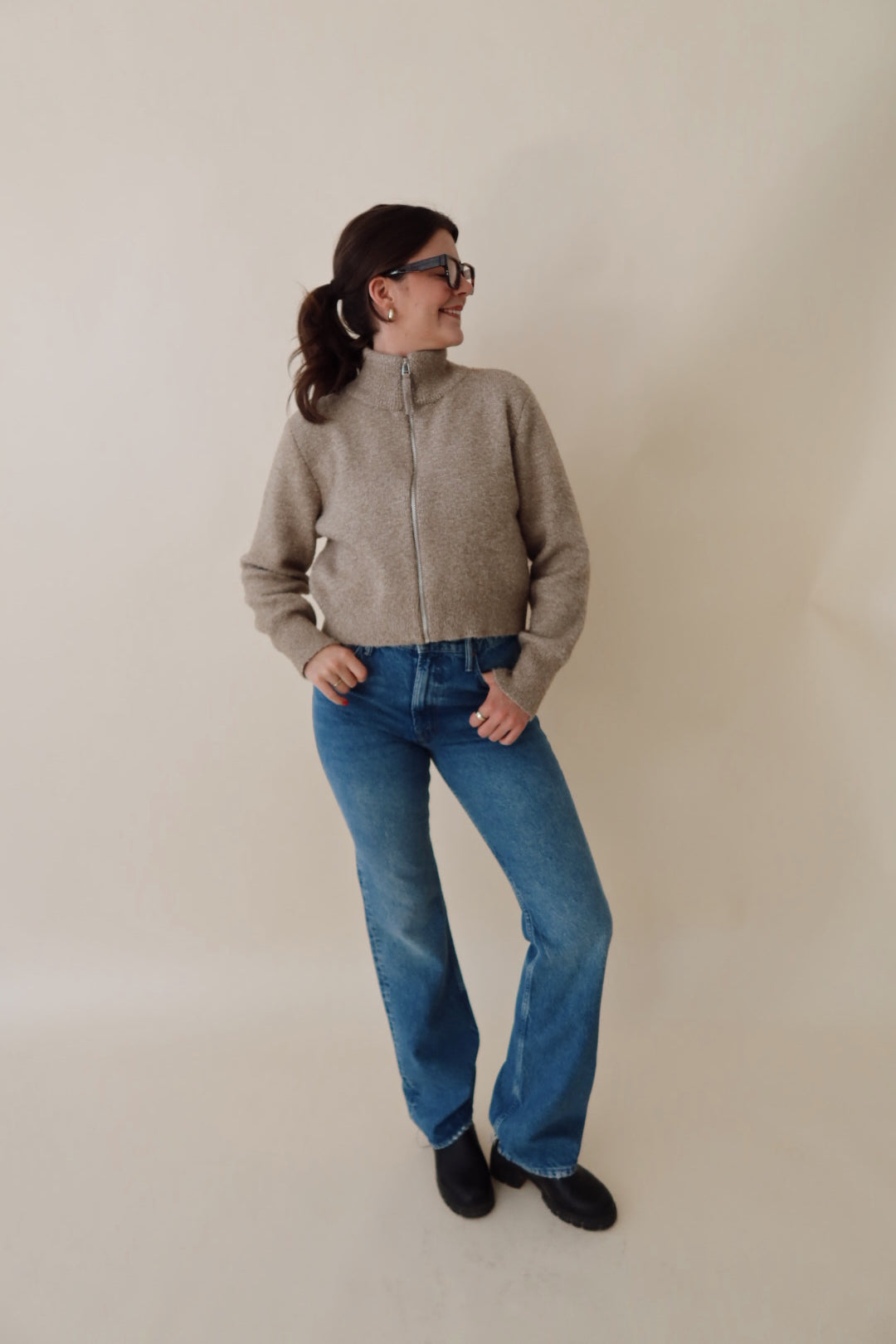 Paris Full Zip Sweater