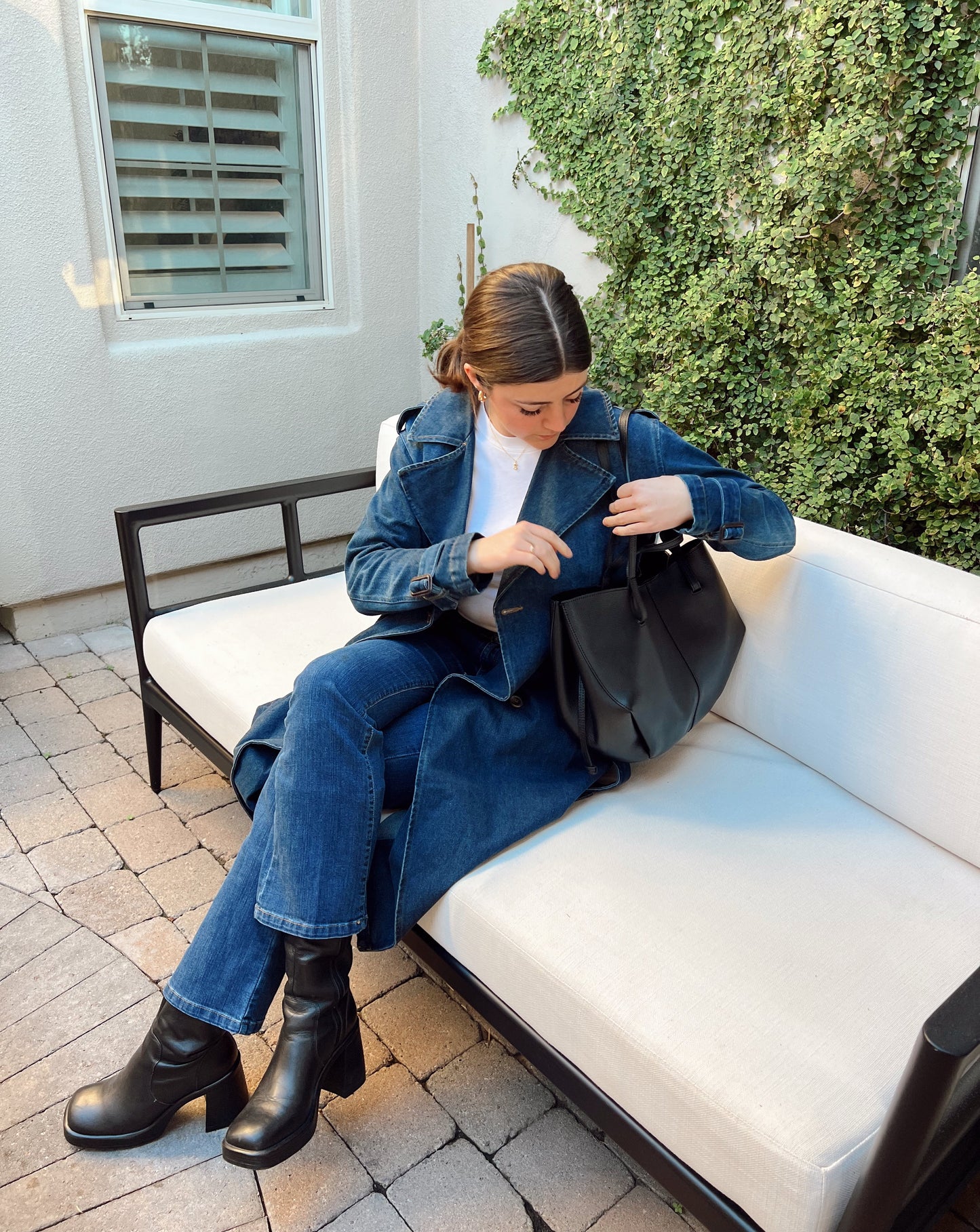 Macy Denim Trench