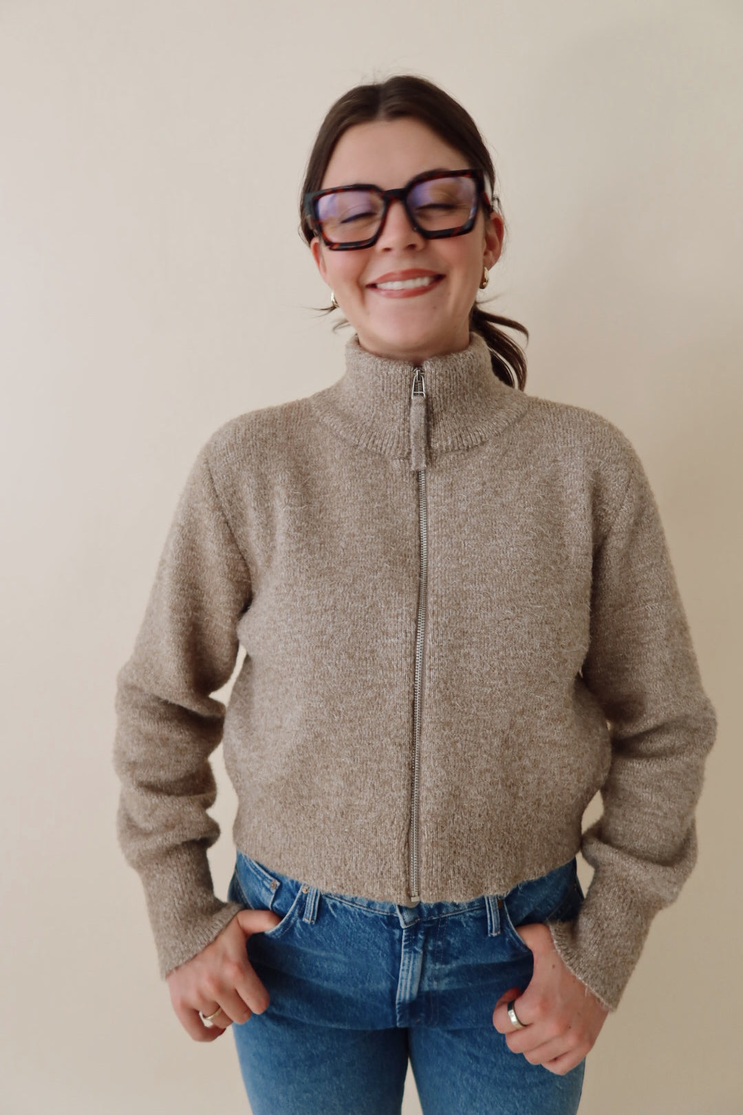Paris Full Zip Sweater